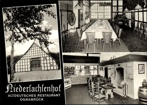 Ak Osnabrück in Niedersachsen, Niedersachsenhof, Altdeutsches Restaurant, Innenansicht