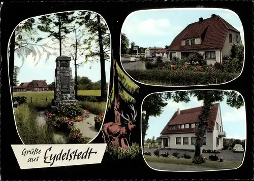 Ak Eydelstedt in Niedersachsen, Kriegerdenkmal, Häuser