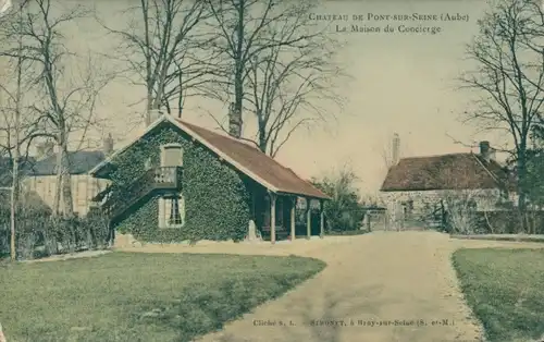 Ak Pont sur Seine Aube, Le Chateau, La Maison du Concierge