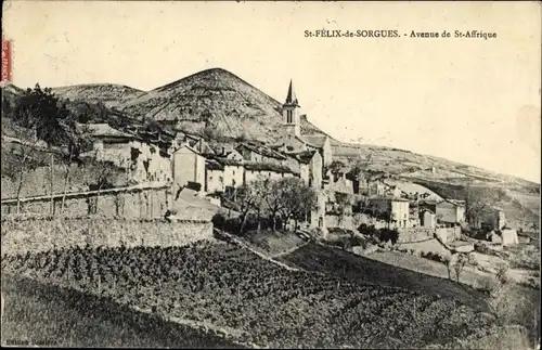 Ak Saint Félix de Sorgues Aveyron, Avenue de St. Affrique