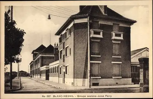 Ak Le Blanc Mesnil Seine Saint Denis, Groupe Scolaire Jules Ferry