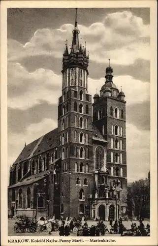 Ak Kraków Krakau Polen, Kościół Najświętszej Panny Marii, Marienkirche