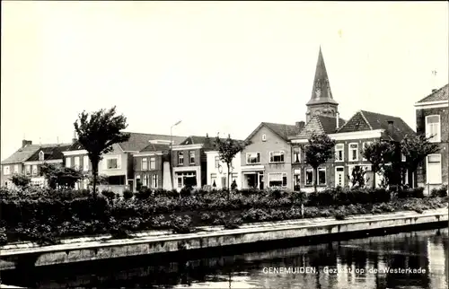 Ak Genemuiden Overijssel, Gezicht op Westerkade