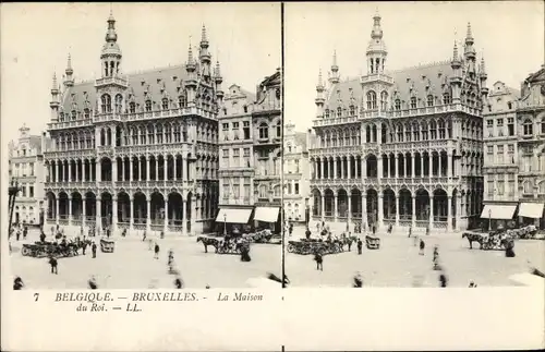 Stereo Ak Bruxelles Brüssel, La Maison du Roi