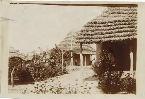 Foto DSW Afrika Namibia, ca 1900 - 1904, Afrikanisches Dorf