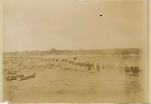 Foto DSW Afrika Namibia, ca 1900 - 1904, Koloniale Schutztruppe, Kompanie Hauptmann Franke