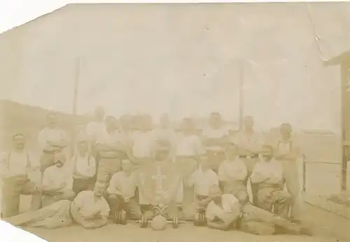 Foto DSW Afrika Namibia, ca 1900 - 1904, Männerturnverein Karibik, Gruppenbild