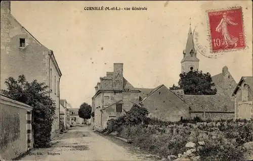 Ak Cornillé Maine et Loire, Vue Generale