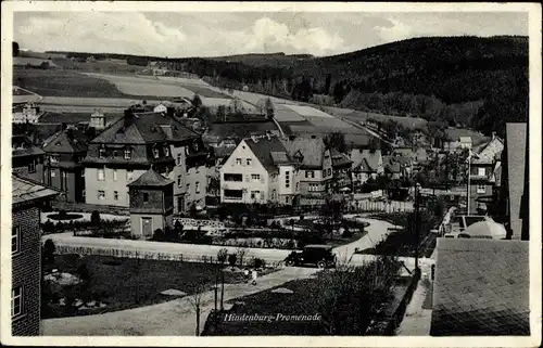 Ak Oberschlema Bad Schlema in Sachsen, Hindenburg-Promenade