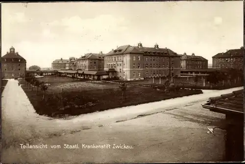 Ak Zwickau in Sachsen, Staatl Krankenstift