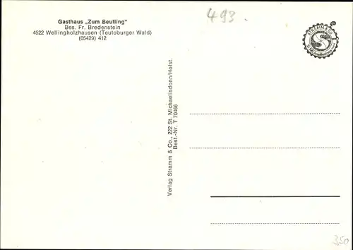 Ak Wellingholzhausen Melle in Niedersachsen, Gasthaus Zum Beutling, Innenansicht