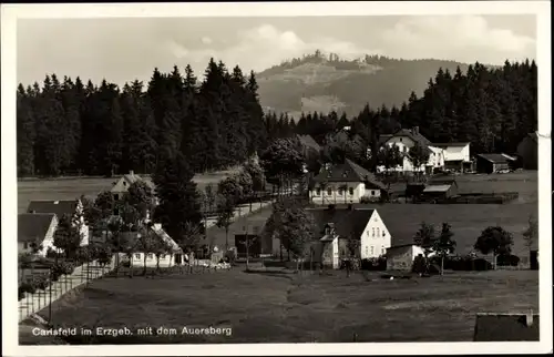 Ak Carlsfeld Eibenstock im Erzgebirge, Panorama mit Auersberg