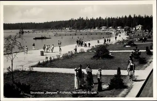 Ak Neustädtel Schneeberg im Erzgebirge, Bergsee Filzteich