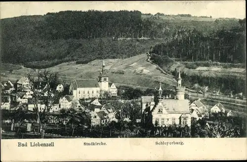 Ak Bad Liebenzell im Schwarzwald, Stadtkirche, Schleyerburg