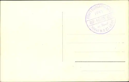 Ak Gudvangen Norwegen, Naerofjorden, Stempel KdF, Hapag MS St Louis