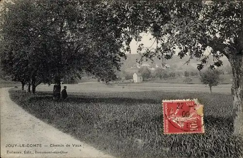 Ak Jouy le Comte Val-d’Oise, Chemin de Vaux
