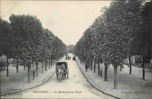 Ak Pontoise Val d'Oise, Le Boulevard des Fosses