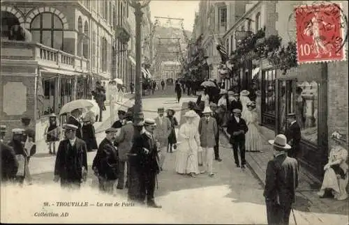 Ak Trouville Calvados, La rue de Paris