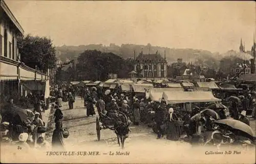 Ak Trouville sur Mer Calvados, Le Marche