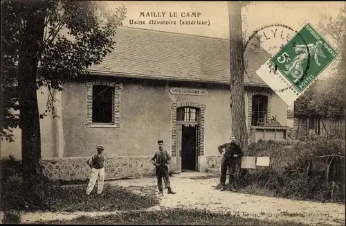 Ak Mailly le Camp Aube, Usine elevatoire