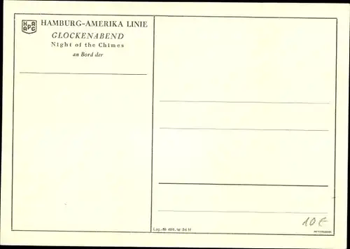 Künstler Gedicht Ak Bruycker, Die Glockenschmiede, Glockenabend, HAPAG