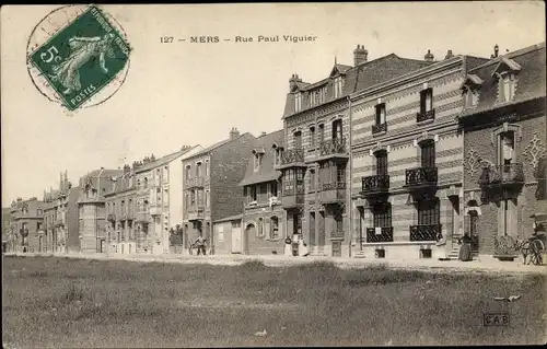 Ak Mers les Bains Somme, Rue Paul Viguier