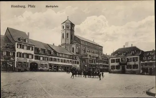 Ak Homburg in der Pfalz Saarland, Marktplatz