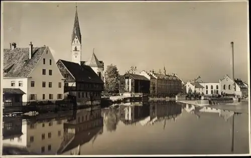 Ak Aachen in Nordrhein Westfalen, Wasserpartie, Kirche