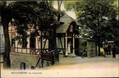 Ak Mühlenberg Holzminden an der Weser, Gasthaus