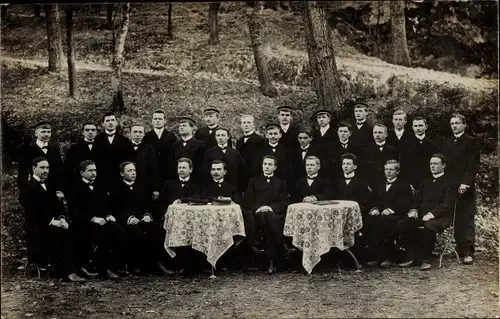 Foto Ak Niederorschel im Eichsfeld, Studenten, Gruppenbild