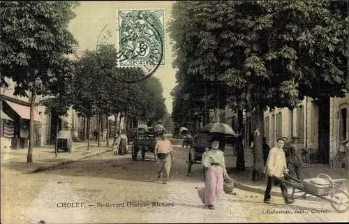 Ak Cholet Maine et Loire, Boulevard Gustave Richard