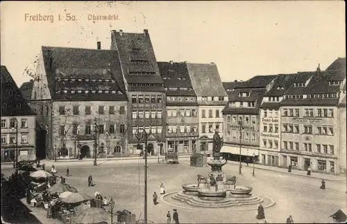Ak Freiberg in Sachsen, Obermarkt
