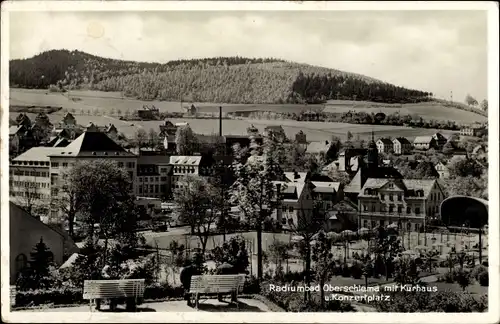 Ak Oberschlema Bad Schlema in Sachsen, Kurhaus mit Konzertplatz