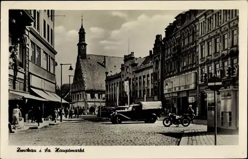 Ak Zwickau in Sachsen, Hauptmarkt