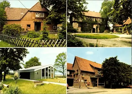 Ak Brokeloh Landesbergen in Niedersachsen, Café, Gebäude