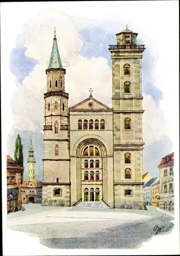 Künstler Ak Zittau in Sachsen, Johanniskirche nach Entwürfen von Schinkel, eingeweiht 1837