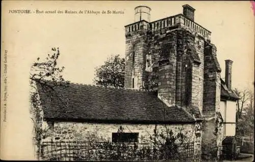 Ak Pontoise Val d'Oise, Etat actuel des Ruines de l'Abbaye de Saint Martin