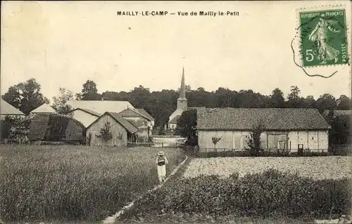 Ak Mailly le Camp Aube, Vue de Mailly le Petit