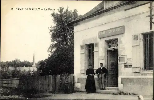 Ak Mailly le Camp Aube, La Poste