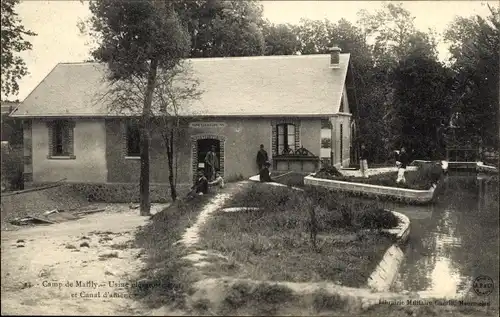 Ak Mailly le Camp Aube, Usine elevatoire et Canal d'amenee