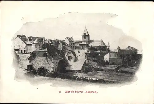 Ak Mur de Barrez Aveyron, Teilansicht