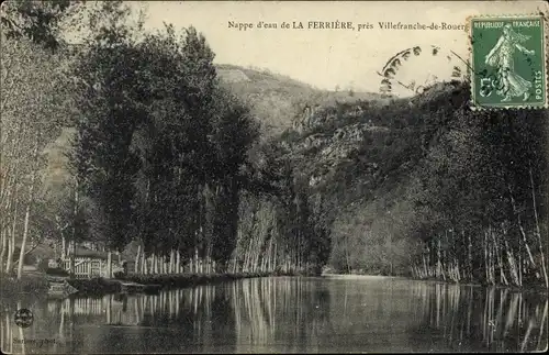 Ak La Ferriére Aveyron, Vue du Lac, Nappe d'eau