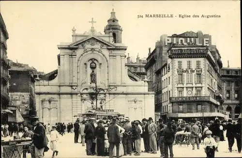Ak Marseille Bouches du Rhône, Eglise des Augustins
