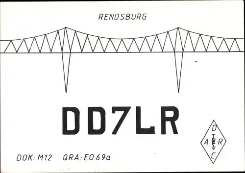 Ak QSL Karte, Funkerkarte, DD7LR Rüdiger Buthmann Jevenstedt