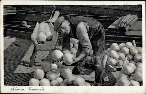 Ak Alkmaar Nordholland Niederlande, Kaasmarkt