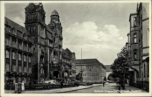 Ak Bochum im Ruhrgebiet, Knappschaftsgebäude, Pieperstraße