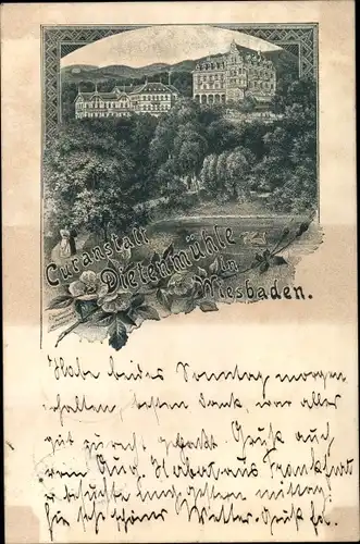 Litho Wiesbaden in Hessen, Kuranstalt Dietenmühle