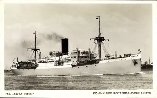 Ak Frachtschiff MS Kota Inten, Koninklijke Rotterdamsche Lloyd