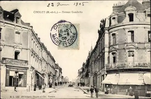 Ak Cholet Maine et Loire, Avenue Gambetta