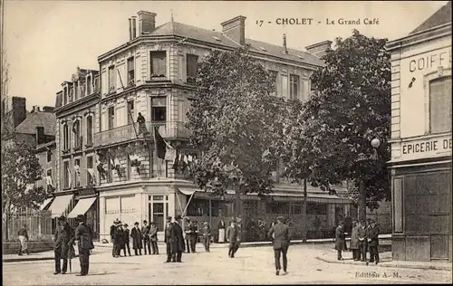 Ak Cholet Maine et Loire, Le Grand Cafe